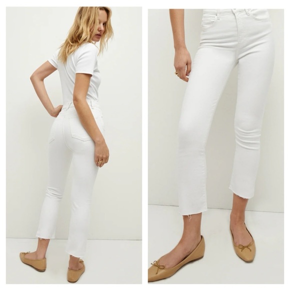 Veronica Beard Carly Slim-Fit Jean
White Raw Hem Kick-Flare Jean size 27 - Picture 3 of 12